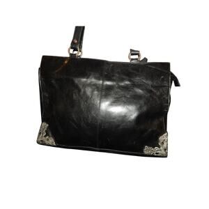 Sorpresa! Large Black Leather Tote Bag